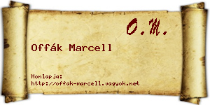 Offák Marcell névjegykártya